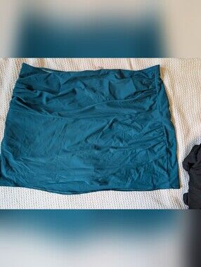 Women’s Teal Swim Skirt with Built-In Shorts